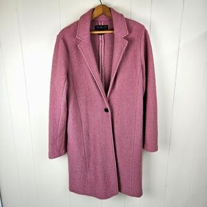 Rachel Zoe Pink Oversized Wool Button Up Coat